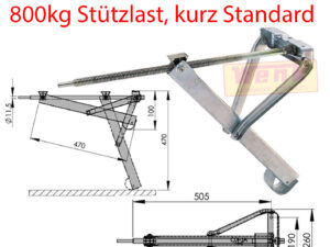 Ausdrehstütze 800kg Last