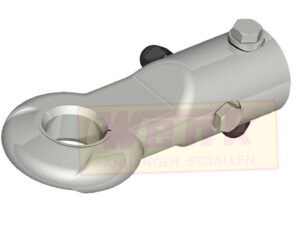DIN-Zugöse KNOTT 3500kg D:60mm 2xM14 kreuz 40mm verzinkt