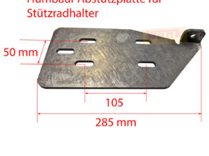 Abstützplatte 285mm für Stützradhalter HUMBAUR