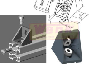 Montagewinkel 30 GD-Z grau Alu Druckguss pulverbeschichtet