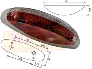 Umrissleuchte FLEXIPOINT-2 mit grauem Sockel ASPÖCK