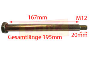 Lagerbolzen M12 D:16mm GL:195mm zu ALKO Handbremshebel