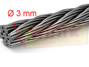 Drahtseil D=3mm DIN: 3055