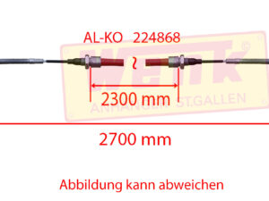 Bremsseil ALKO 2300/2700mm 2xM10