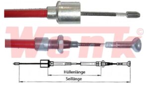 Bremsseil ALKO 770/966mm Schnellmontage Glocke AD:26mm Nippel