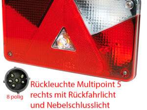 Rückleuchte MULTIPOINT-5 rechts 8-polig 12V