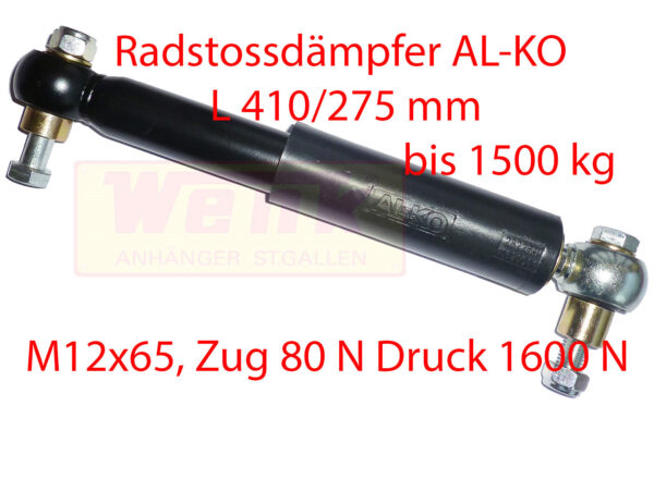 Radstossdämpfer ALKO schwarz 275/410mm