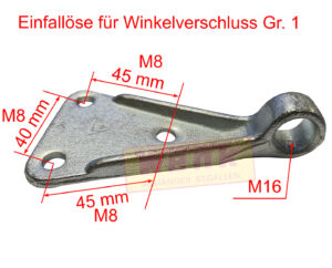 Einfallöse Gr.1 zu Winkelhebelverschluss