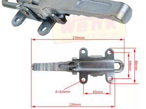 Excenterverschluss Gr.1 4-Loch mit Sicherungtaste +Spannöse