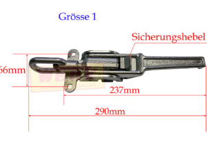 Excenterverschluss Gr.0 2-Loch mit Sicherungtaste + Spannöse