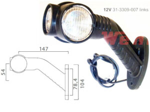 Umrissleuchte LED links ASPÖCK Superpoint 3