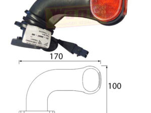 Umrissleuchte SUPERPOINT links rot/weiss/orange