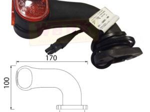 Umrissleuchte SUPERPOINT rechts rot/weiss/orange