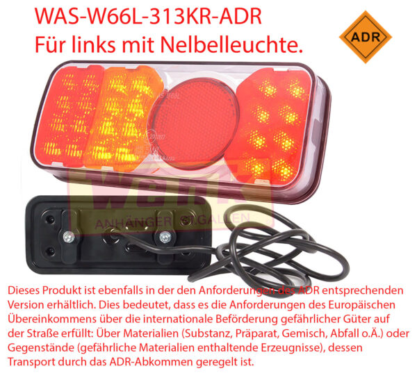 Rückleuchte LED WAS-313KR-ADR links NSL