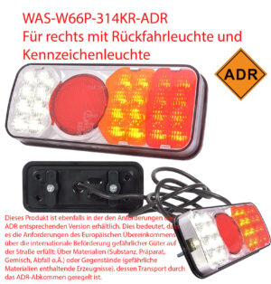 Rückleuchte LED WAS-314KR-ADR rechts RfL+KzL