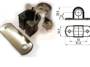 Rohrhalter 20mm verzinkt mit Unterlagsplatte