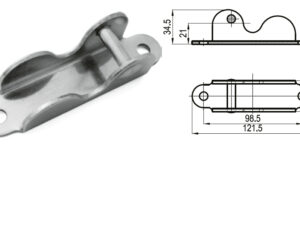 Gegenhalter Edelstahl Drehstangenverschluss