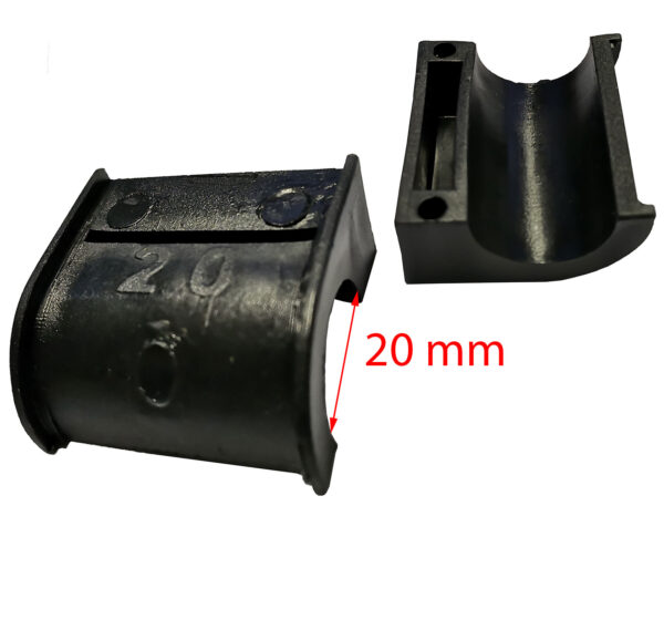 Halbbuchse Nylon 16mm Drehstangenverschluss