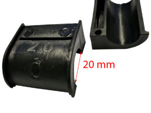 Halbbuchse Nylon 16mm Drehstangenverschluss