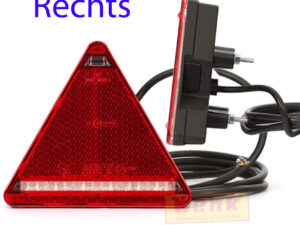 Rückleuchte LED WAS 3-Eck rechts ohne KzL 12/24V