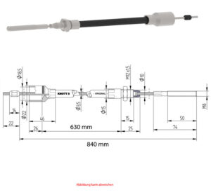 Bremsseil KNOTT 630/840mm Glocke ID:19mm