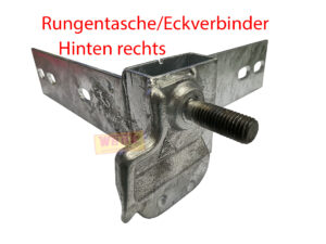 Rungentasche/Eckverbinder hinten rechts