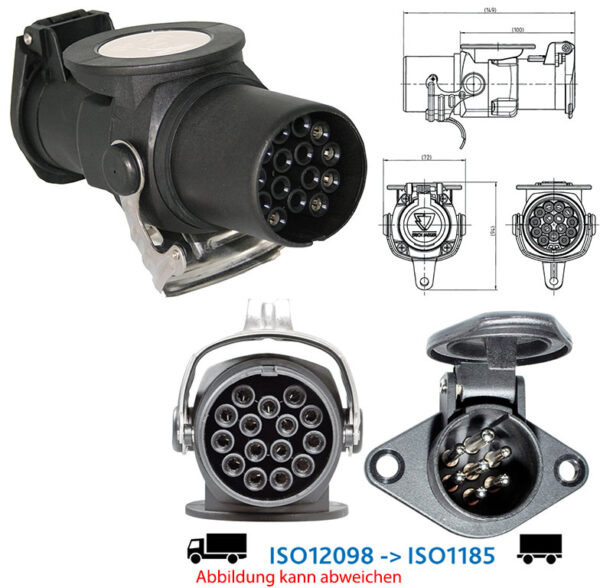 Adapter 15- auf 7-pol. ( Euro-N )