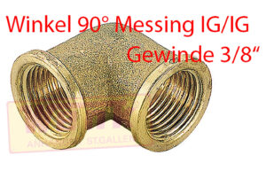 Messing-Winkel 90G 3/8 Zoll IG/IG