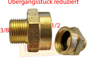 Messing Reduzierverlängerung IG:1/2 AG:3/8 Zoll
