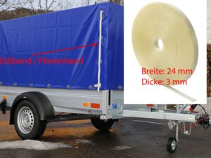 Planenband/Zollband transparent TIR 24x3mm
