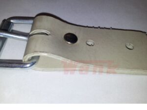 Riemenschnalle/Schnallkappe 80x25mm Farbe:beige