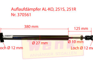 Deichselstossdämpfer ALKO 251S/251R Buchse 24mm
