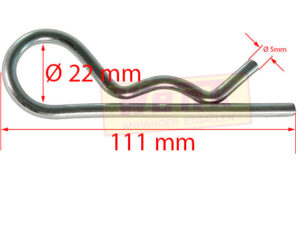 Federstecker D:5mm L:111mm Doppeltgebogen