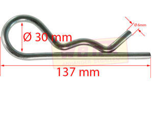 Federstecker D:6mm L:137mm Doppeltgebogen