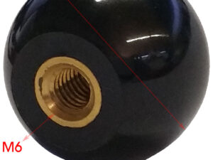 Kugelgriff DIN 319 D:25mm M6 schwarz