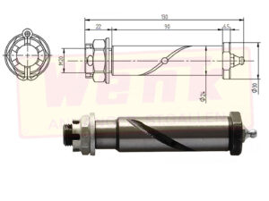 Federbolzen zu Drehschemelkpl. D:24x119mm