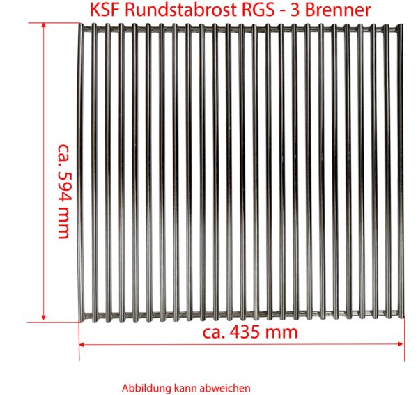 KSF Rundstabrost RGS 3 Brenner 594x435mm