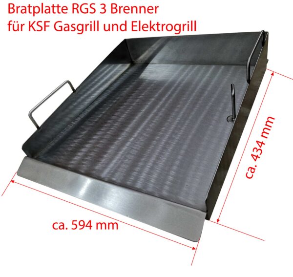 KSF Griddleplatte RGS 3 Brenner 594x434mm