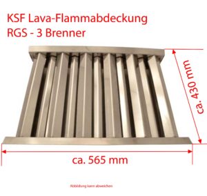 KSF Lava-Flammabdeckung RGS über 3 Brenner