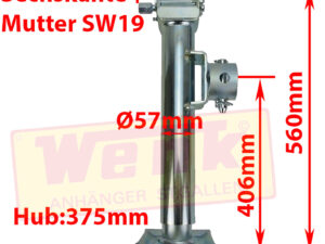 Stützfuss 1300kg 6kt-Mutter Hub:375mm GH:560mm RD:57mm