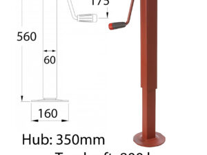 Kurbelstütze DT490 Rohr:60x60mm