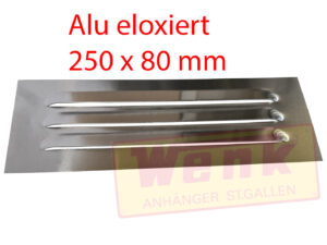 Kiemenblech/Lüftungsgitter 250x80mm Alu eloxiert