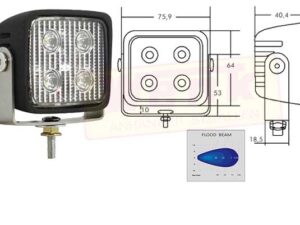 Rückfahrscheinwerfer/Arbeitsscheinwerfer 9-32V