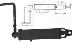 Standspindelbremse Griff klappbar L:185