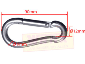 Karabinerhaken 90x9mm Belastung:220kg
