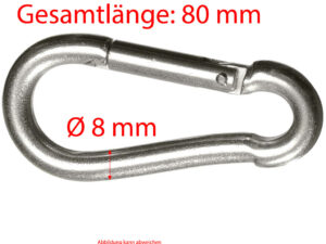 Karabinerhaken 80x8mm Belastung:200kg
