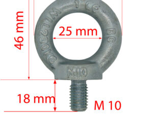 Ringschraube M10 verzinkt Gewinde:18mm