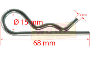 Federstecker D:3mm L:68mm Doppeltgebogen