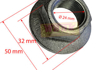 Flanschmutter KNOTT M24x1.5 SW:32mm 280N