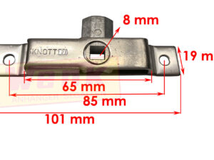 Zungenschloss Nirosta 65x100x19 mm